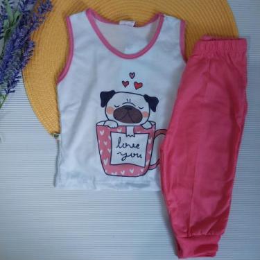Imagem de Pijama bebê feminino regata + calça - nacional