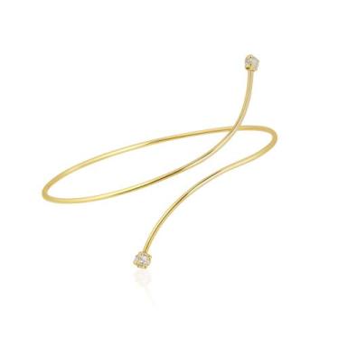 Imagem de Bracelete Elegante Curvas Ajustável - Banhado em Ouro 18k - Tri Gata