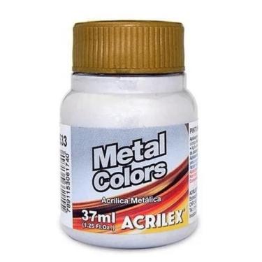 Imagem de Tinta P/Artesanato 37ml Metálica Prata 533 Tinta P/Artesanato 37ml Met
