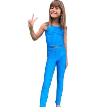 Imagem de Calça Legging Infantil - Azul Turquesa - Banho Maria, 8