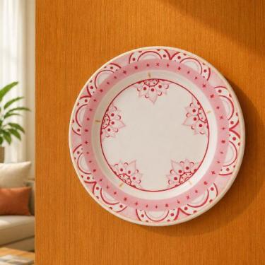 Imagem de Pires Enfeite Decorativo Parede Cozinha Quarto Sala Suporte Arabesco -