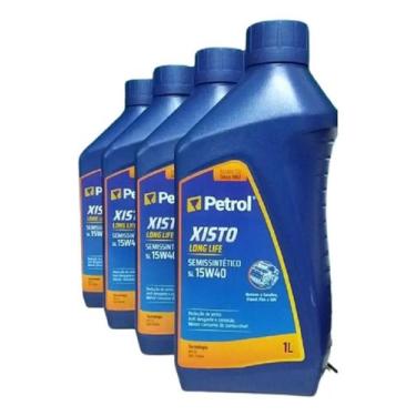 Imagem de Kit 4l Óleo De Motor 15w40 Semissintético Long Life - Petrol