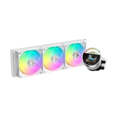 Imagem de Water Cooler Ocypus Sigma L36 360mm ARGB Com Tela LCD Branco