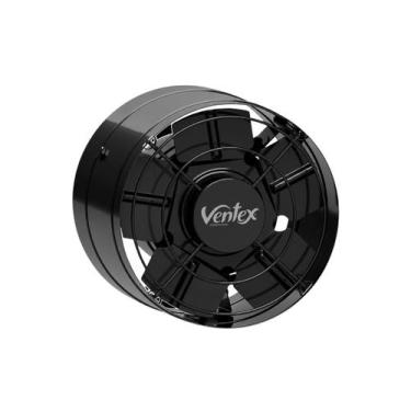 Imagem de Exaustor Parede Preto 40cm Bivolt Ventex Puxar Fumaça Umidade Mercado 