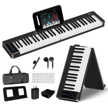 Imagem de Teclado Piano Dobrável Rhymo 61 Teclas Bluetooth MIDI