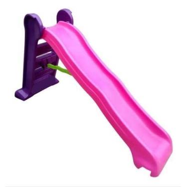 Imagem de Escorregador Grande Divertido - Escada Roxa e Rampa Rosa