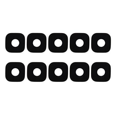 Imagem de LIYONG Peças sobressalentes de substituição 10 peças para lente de câmera traseira Galaxy J7 Prime / G610 (preto) peças de reparo (cor preta)