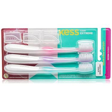 Imagem de KESS Pack com 3 Escova Dentais Extreme Clear Macias