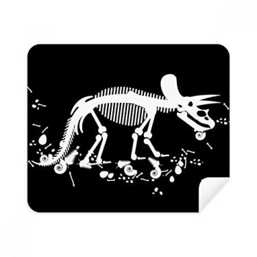 Imagem de Dinosaur Bone Bones Pano de limpeza em miniatura Limpador de tela 2 peças Tecido de camurça