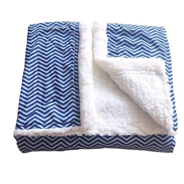 Imagem de Cobertor par bebê 100 X80cm com lã de carneiro e tricoline estampado