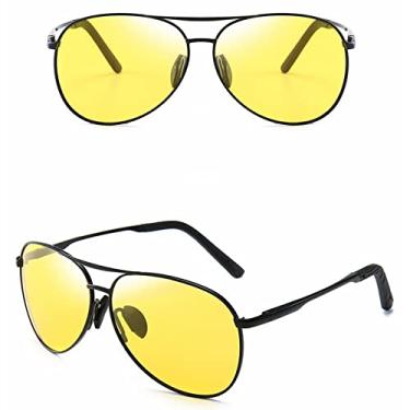 Imagem de Óculos de sol polarizados com armação de metal, óculos de sol masculinos que mudam de cor, piloto, visão noturna diurna, condução, 11,A