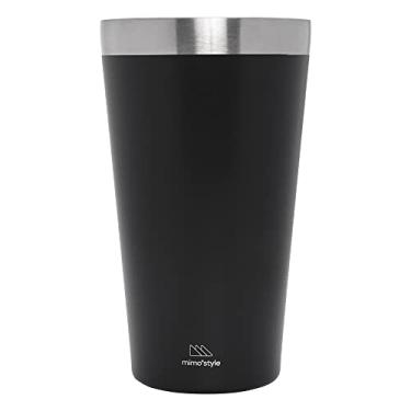 Imagem de Mimo Style Copo Térmico Preto Para Cerveja 470Ml, Feito Inteiramente em Aço Inoxidável e Parede Dupla. Mantém sua Bebida Gelada ou Quente Por Até 4 Horas. Resistente, Durável e Ecológico
