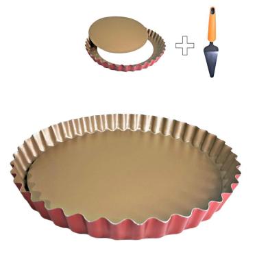 Imagem de Forma Assadeira Torta C/ Fundo Removível Antiaderente 28cm