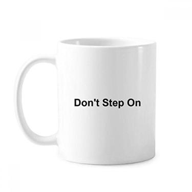Imagem de Caneca Don't Step On com estampa de símbolo preto cerâmica cerâmica xícara de café porcelana louça