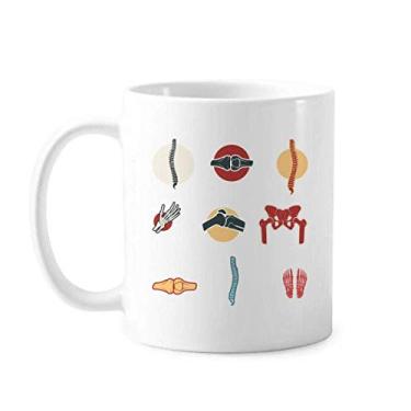 Imagem de Caneca de cerâmica cerâmica com ilustração de juntas humanas xícara de porcelana de café