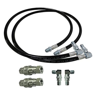 Imagem de C CLINK Kit de substituição de mangueira e acessórios de ângulo de potência hidráulica para lâmina de neve E47 Meyer substitui os números de peça OEM: 21855 25232 21856, 1304030, SNP6156