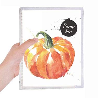 Imagem de Caderno de folhas soltas e saudáveis de abóbora vegetal saboroso para aquarela