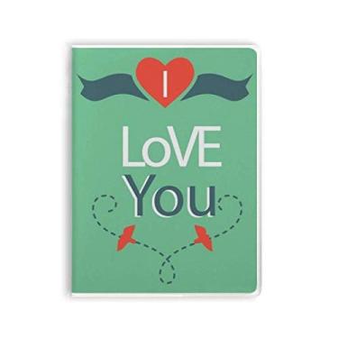 Imagem de Diário de capa macia Green I Love You Dia dos Namorados