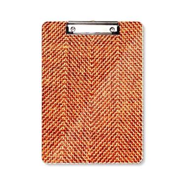 Imagem de Tecido de linho marrom abstrato pasta bloco de notas placa de apoio A4