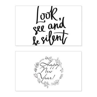 Imagem de Look See and Be Silent Citação Ano Novo Festival Cartão Bless Mensagem Presente