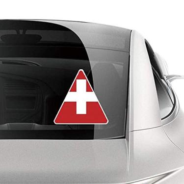 Imagem de DIYthinker Adesivo de carro com bandeira nacional da Suíça para motocicleta e bicicleta