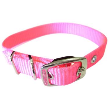 Imagem de (1,6cm x 41cm, rosa quente) - Coleira de cachorro Hamilton simples e espessa de nylon de luxo