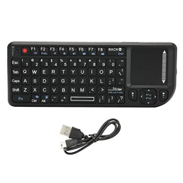 Imagem de Mini Teclado Sem Fio XTevu - Teclado Touchpad Sem Fio - 2,4 GHz - Teclado USB Retroiluminado Compatível Com PS3/PS4 E Xbox 360