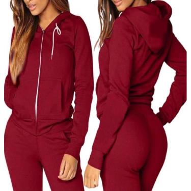 Imagem de Blusa De Frio Feminina Moletom Com Capuz e Zíper-Feminino