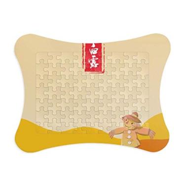 Imagem de Moldura circular White Dew Twenty Four Solar Term, moldura de quebra-cabeça decoração de imagem ornamento de jogo