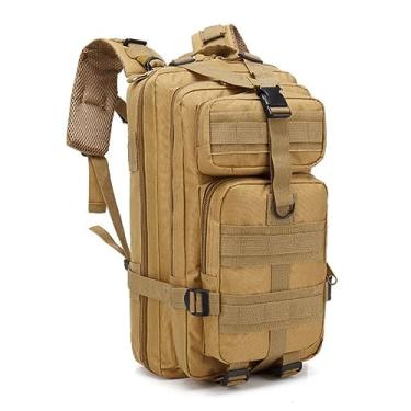 Imagem de Mochila Tática Impermeável 30 Litros Para Caça Pesca Camping (Bege)