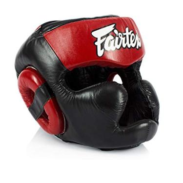 Imagem de Fairtex Headgear Protetor de cabeça Super Sparring com visão diagonal para Muay Thai, Boxe, Kickboxing