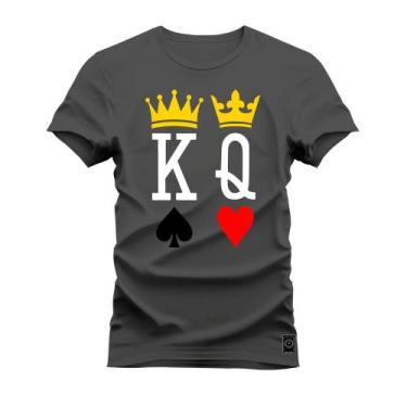 Imagem de Camiseta Algodão T-Shirt Premium Estampada Rei Rainha - Nexstar