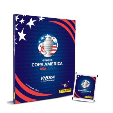Imagem de Album De Figurinha Capa Mole Conmebol Copa América Usa 2024 Panini + 6