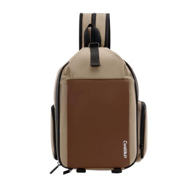 Imagem de CIADAZ D107 Câmera fotográfica Bolsa Mochila para câmera Bolsa de ombro para câmera à prova d'água com bolso lateral Compartimento para tablet de 10,9 polegadas Suporte para tripé para câmeras DSLR
