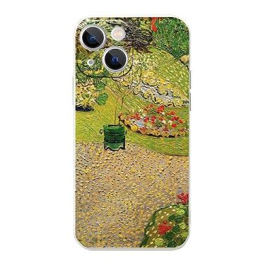 Imagem de Capa para iPhone 14, Garden in Auvers por Van Gogh paisagem flor linda capa de telefone para mulheres homens, capa de telefone fina à prova d'água para iPhone 14 (6,1 polegadas)