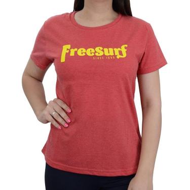 Imagem de Camiseta Feminina FreeSurf MC Neon Vermelho Mescla - 12160-Feminino