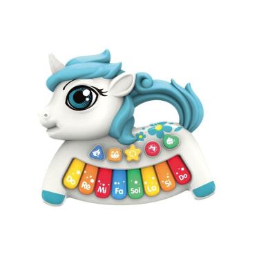 Imagem de Teclado Musical Infantil Unicórnio Colorido - Shiny Toys