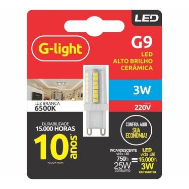 Imagem de Lâmpada Led G9 Cerâmica 3w 6500k 220v Branco-frio G-light