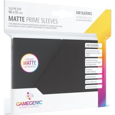 Imagem de Gamegenic: Matte Prime Sleeves, Galápagos Jogos (Preto)