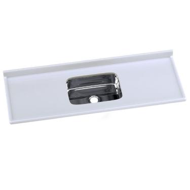 Imagem de Tampo para Pia de Cozinha Rorato Mármore Sintético com Cuba em Inox 150x55cm