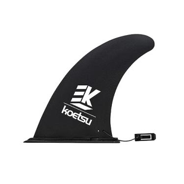 Imagem de kowaku Barbatanas de prancha de surfe Stand Up Paddle Fin Black Kayak Fin melhora a estabilidade do centro da cauda para prancha de surfe Longboard, acessório de peças, 22,5 cm