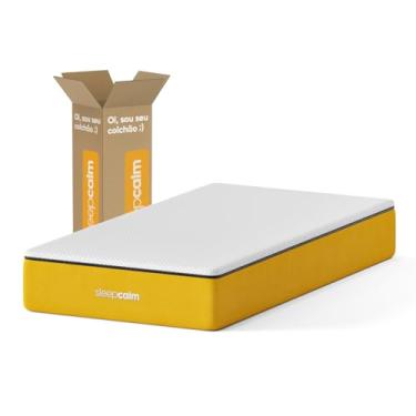 Imagem de Colchão SleepCalm Plus Espuma Solteiro Especial 96x203 Conforto com 4 Camadas Espuma Viscoelástica e 28 cm de Altura Teste por 100 Noites 10 anos de Garantia