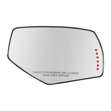 Imagem de Substituição do espelho lateral do passageiro direito para Chevy Silverado 2014-2017 1500 2500HD 3500HD, GMC Sierra 1500 2500 3500 2015-2017 - Com suporte traseiro e seta de vidro Spotter 22919749