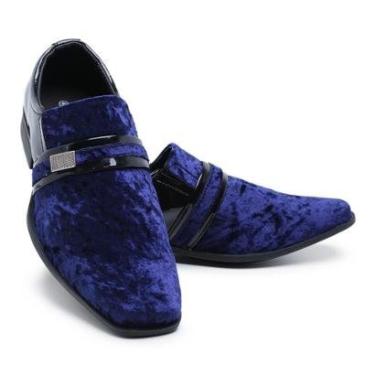 Imagem de Sapato Social Masculino Gmm Shoes 108 Aveludado Bico Quadrado Fino-Masculino