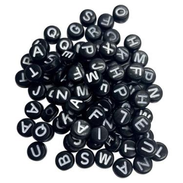 Imagem de Entremeio miçangas Letras redondas coloridas crie bijuterias divertida