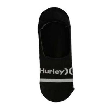 Imagem de Kit 2 Meias Hurley Sapatilha Malha Lisa Masculino - Preto e Branco