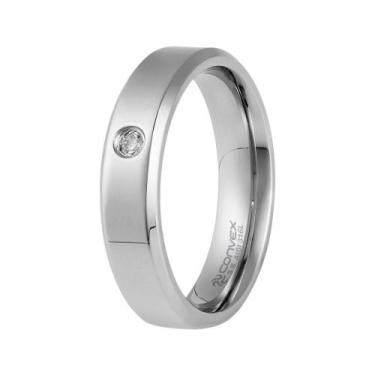 Imagem de Aliança de Namoro Supreme 4.50mm com Zircônia - Convex, 27