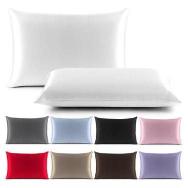 Imagem de Kit 02 Fronhas de Cetim Anti Frizz 65 X 50 cm Diversas Cores - LD Conf