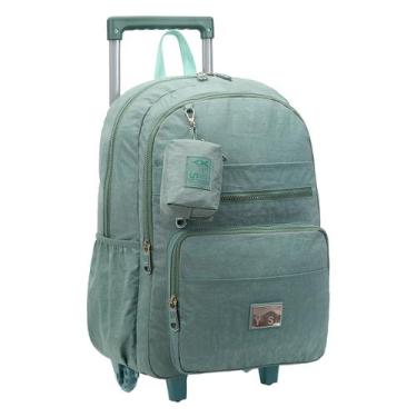 Imagem de Mochila Carrinho Trendy Grande Escolar Rodinha Xeryus, Verde