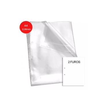 Imagem de Envelope Plástico Acp A4 2 Furos 0,06mm C/1000